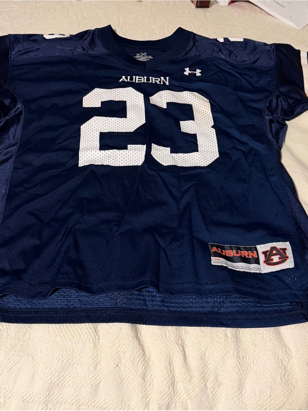 Under Armour Kids Auburn #23 Navy Blue Football Jersey
